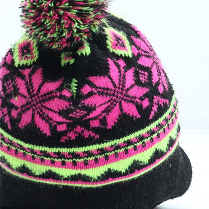 Preworn Girls Multicoloured Fair Isle Acrylic Winter Hat One Size