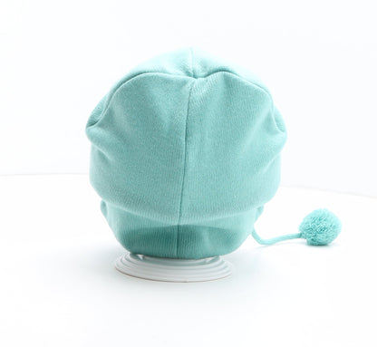 Preworn Girls Green Acrylic Winter Hat One Size - Penguin Detail