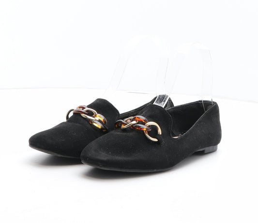 Primark Womens Black Synthetic Slip On Flat UK