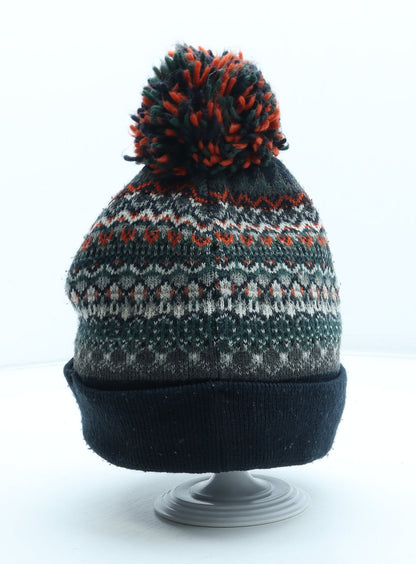 Preworn Boys Multicoloured Fair Isle Acrylic Bobble Hat One Size