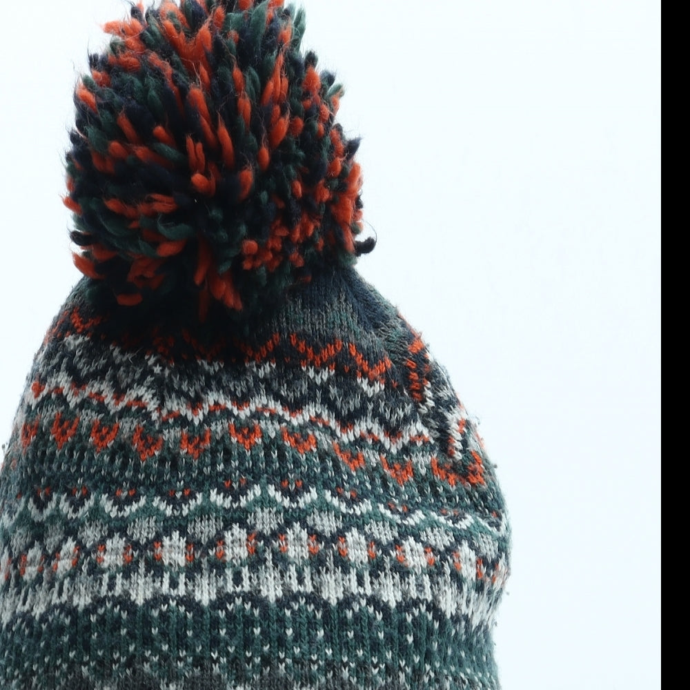 Preworn Boys Multicoloured Fair Isle Acrylic Bobble Hat One Size