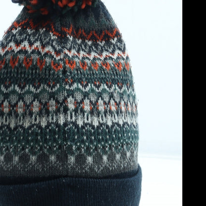 Preworn Boys Multicoloured Fair Isle Acrylic Bobble Hat One Size