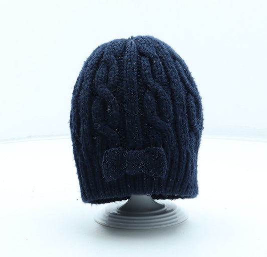 Preworn Girls Blue Acrylic Beanie Size S