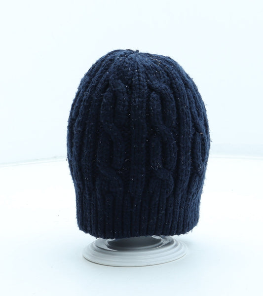 Preworn Girls Blue Acrylic Beanie Size S