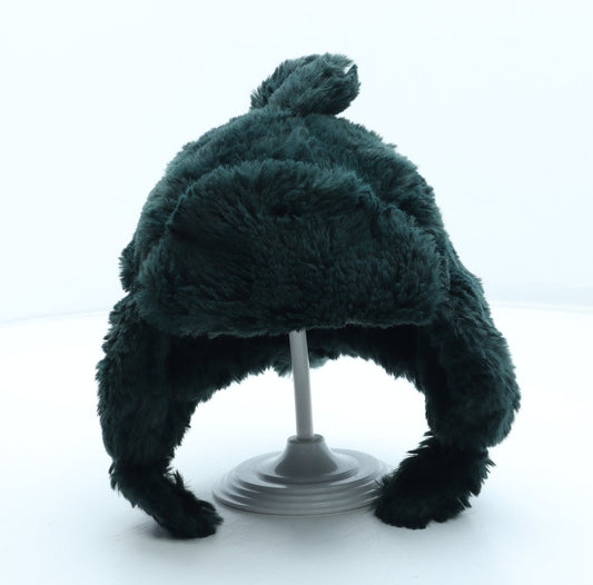 George Boys Green Acrylic Trapper Hat Size S - Dinosaur Detail UK Size 1-3 Years