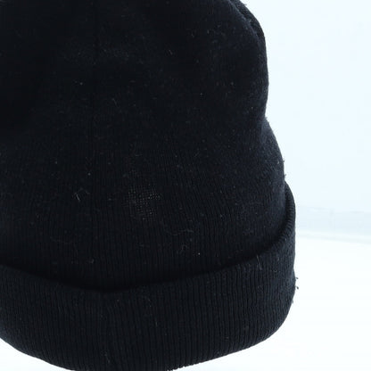 Preworn Mens Black Acrylic Beanie One Size