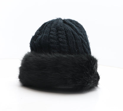 F&F Womens Black Acrylic Cossack One Size