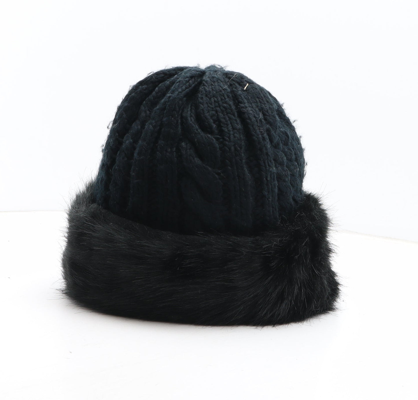 F&F Womens Black Acrylic Cossack One Size