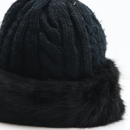 F&F Womens Black Acrylic Cossack One Size