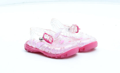 Preworn Girls Pink Rubber Fisherman Sandal UK 6.5 24 - Size 6-9 months