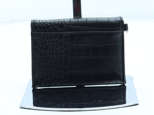 Primark Womens Black Polyurethane Bow Tie Wallet Size S - Croc Texture