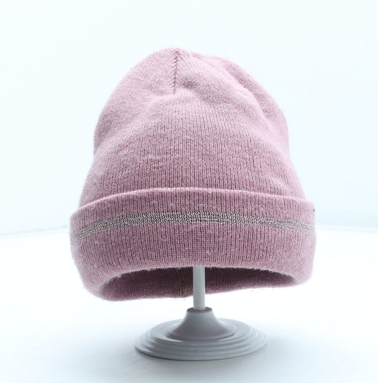 George Girls Pink Acrylic Beanie Size S - Size 8-12 years