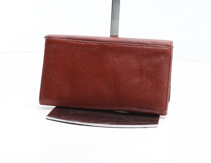 Preworn Womens Brown Polyurethane Bow Tie Wallet Size M