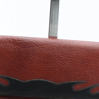Preworn Womens Brown Polyurethane Bow Tie Wallet Size M