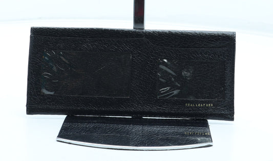 Preworn Mens Black Leather Wallet