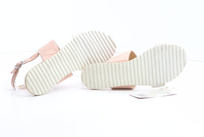 F&F Girls Pink Colourblock Synthetic Slingback Sandal UK 5