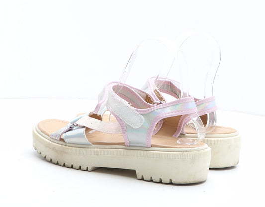 F&F Girls Multicoloured Synthetic Slingback Sandal UK 5