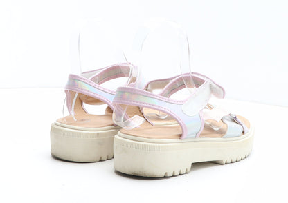 F&F Girls Multicoloured Synthetic Slingback Sandal UK 5