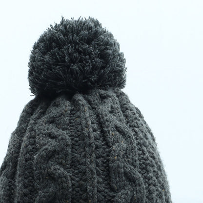 George Mens Grey Acrylic Winter Hat One Size
