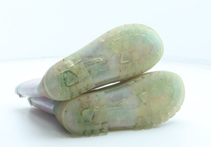 F&F Girls Multicoloured Tie Dye Rubber Wellies Boot UK 11