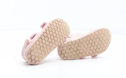 Preworn Girls Pink Geometric Synthetic Fisherman Sandal UK 6