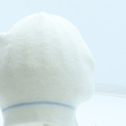 Preworn Girls White Acrylic Beanie Size S