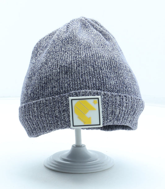 Preworn Mens Grey Acrylic Beanie One Size