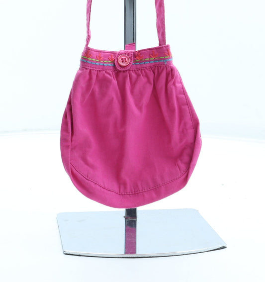 Preworn Girls Pink Polyester Crossbody Size Small Button