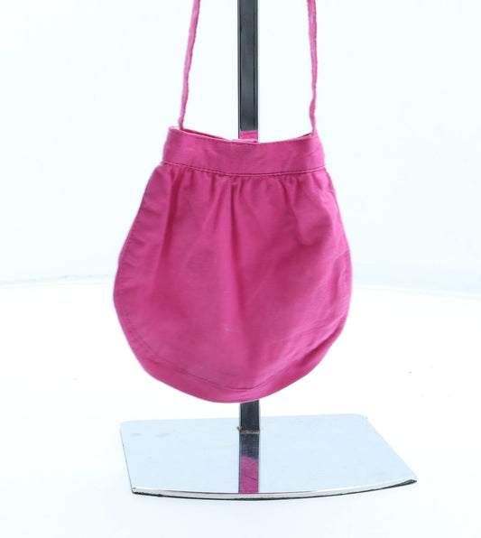 Preworn Girls Pink Polyester Crossbody Size Small Button