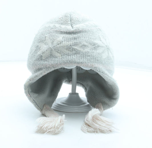Primark Girls Grey Fair Isle Acrylic Winter Hat Size S