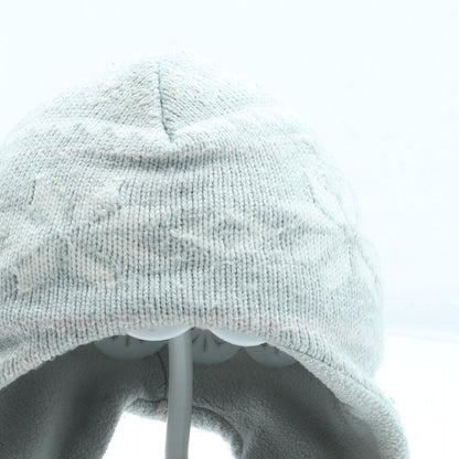 Primark Girls Grey Fair Isle Acrylic Winter Hat Size S