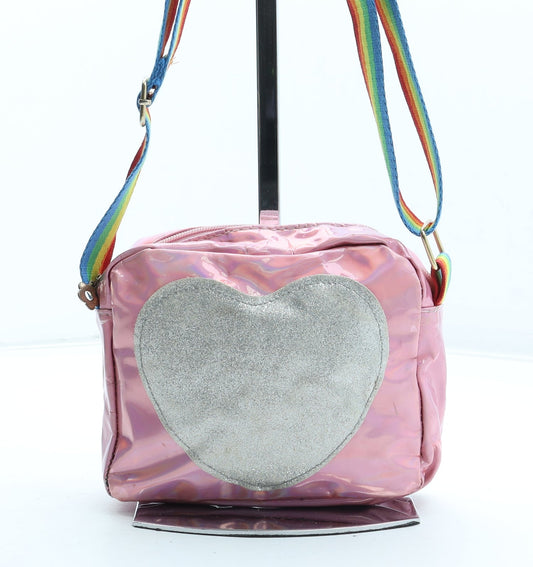 Preworn Girls Pink PVC Crossbody Size Small Zip