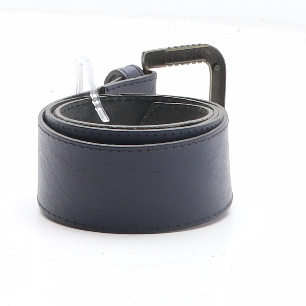 Preworn Womens Blue Solid Polyurethane Basic Belt Belt One Size
