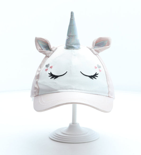 Primark Girls Pink Polyester Snapback Size Adjustable - Unicorn Size 2-4 Years