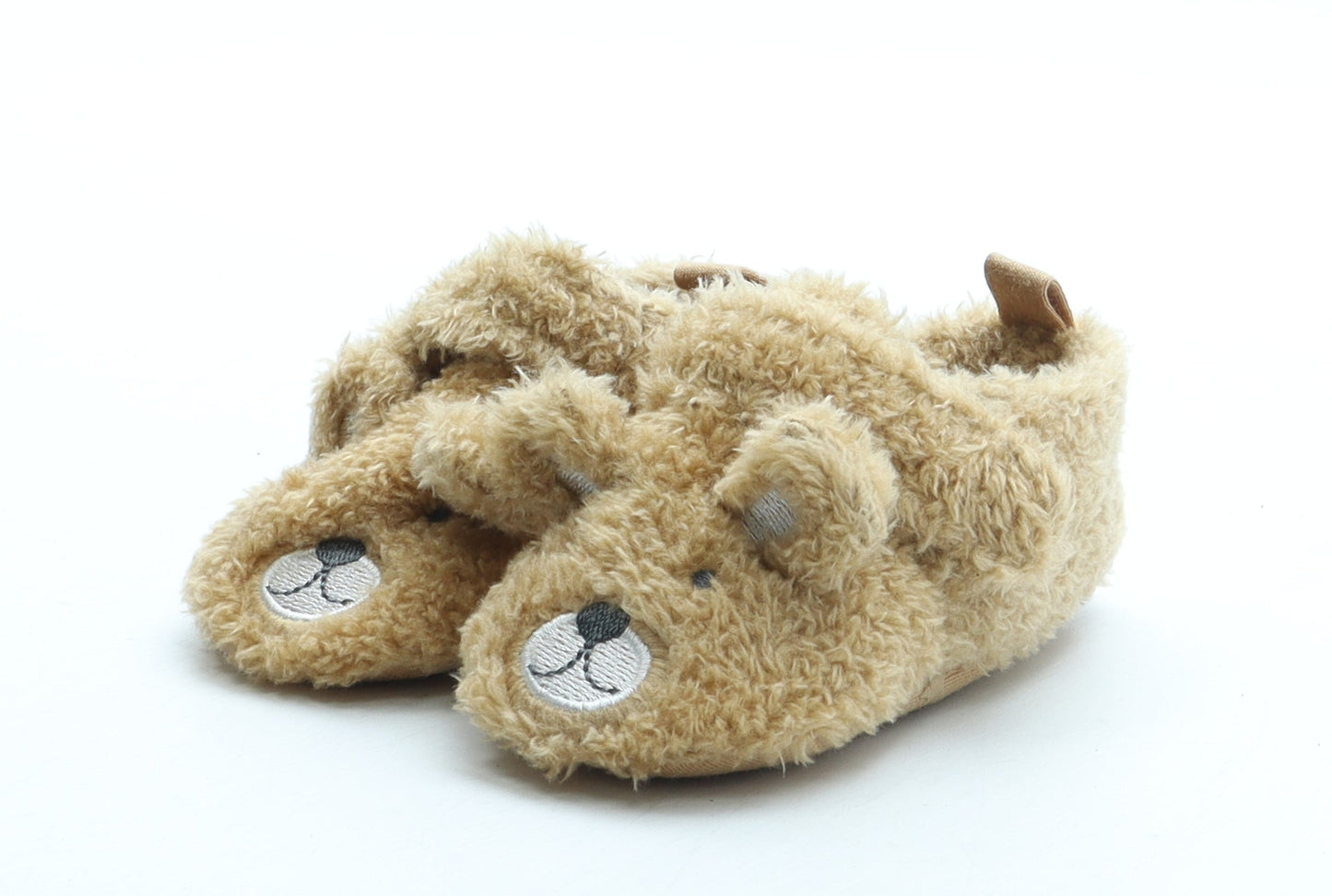 NEXT Girls Brown Polyester Slip On Slipper UK 6-12 Months - Bear