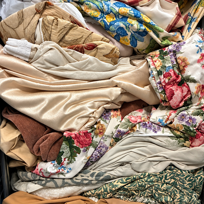 Mixed Preloved Fabric for Craft Upcycling - 5 Pack for Resellers