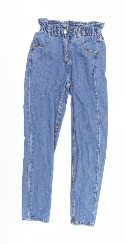 Denim & Co. Womens Blue  Denim Straight Jeans Size 4 L26 in