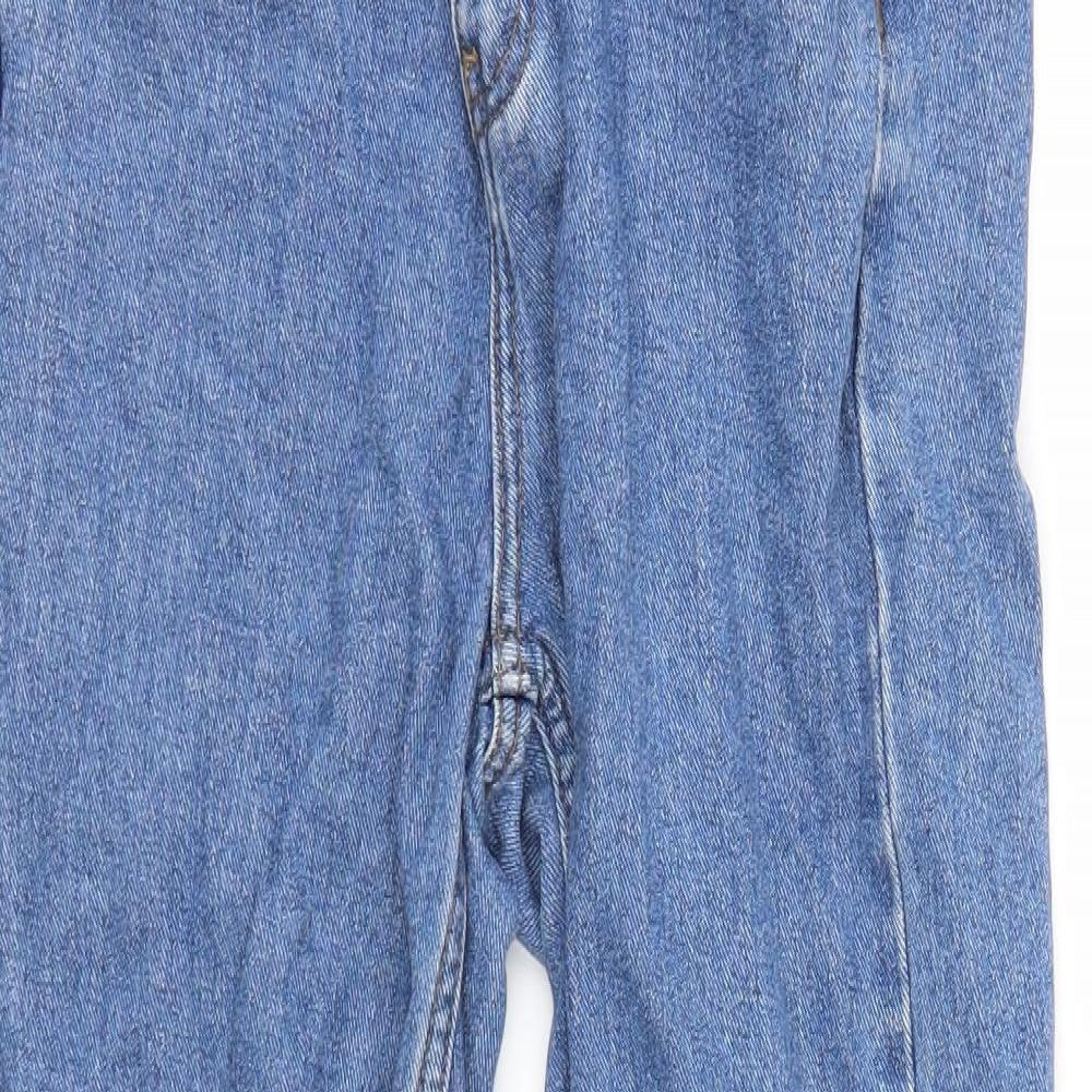 Denim & Co. Womens Blue  Denim Straight Jeans Size 4 L26 in