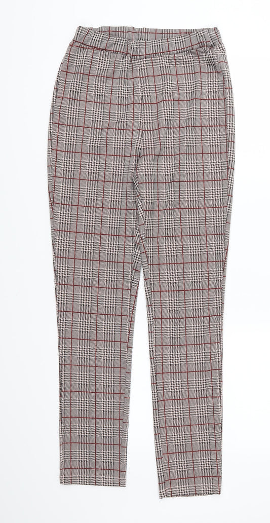 SheIn Womens Red Check  Trousers  Size XS L28 in