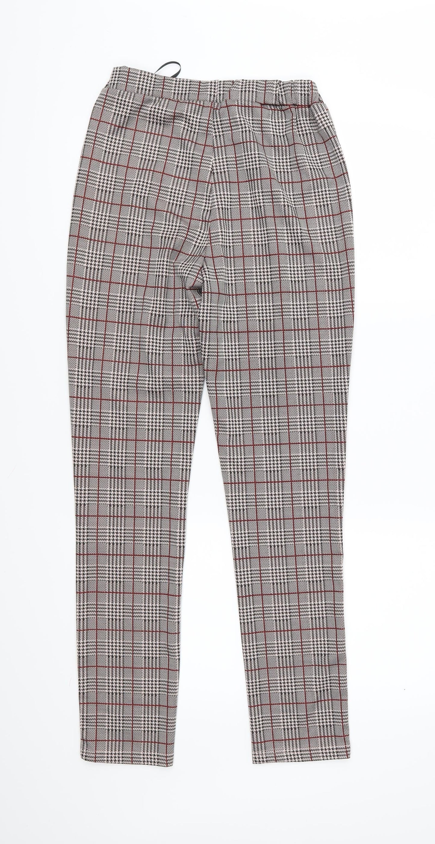 SheIn Womens Red Check  Trousers  Size XS L28 in