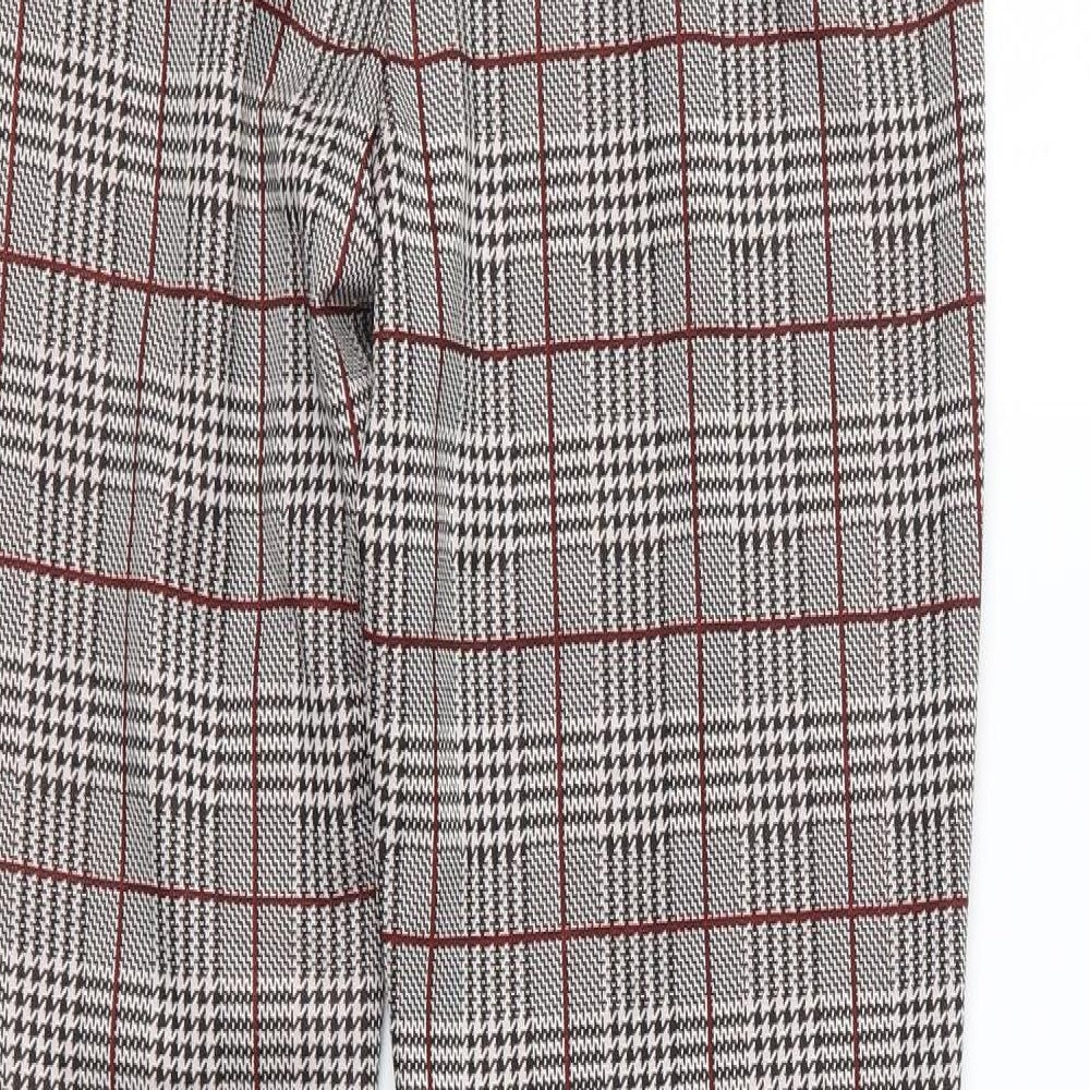 SheIn Womens Red Check  Trousers  Size XS L28 in