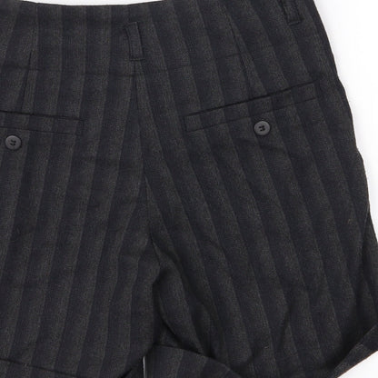 ASOS Womens Grey Striped  Bermuda Shorts Size 8