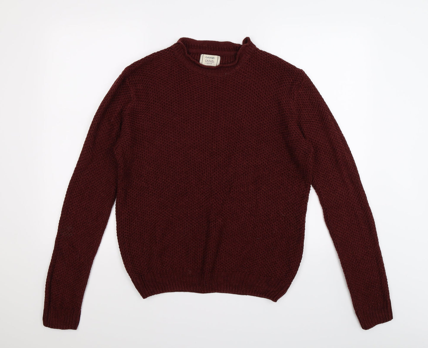 George Mens Red  Knit Pullover Jumper Size M