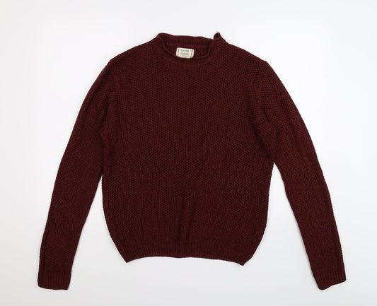 George Mens Red  Knit Pullover Jumper Size M