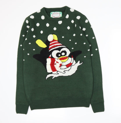 Cedar Wood State Mens Green  Knit Pullover Jumper Size XS