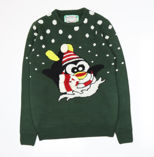 Cedar Wood State Mens Green  Knit Pullover Jumper Size XS