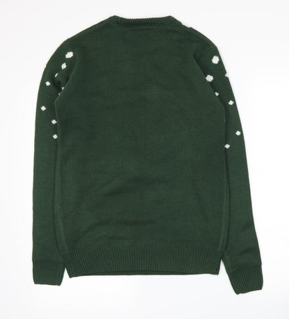 Cedar Wood State Mens Green  Knit Pullover Jumper Size XS