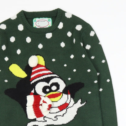 Cedar Wood State Mens Green  Knit Pullover Jumper Size XS