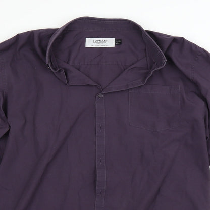 Topman Mens Blue    Button-Up Size L