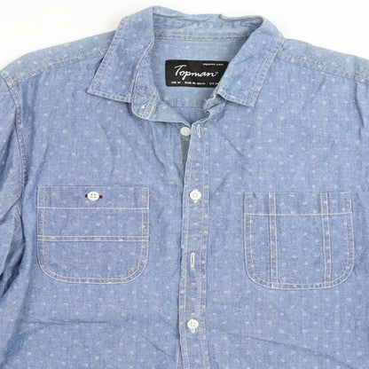 Topman Mens Blue    T-Shirt Size M